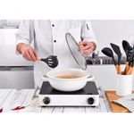 Kit 12 Peças Utensilios De Cozinha Colher Espatula Fue Pincel Cinza
