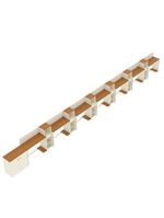 Conjunto De Escritório Tech 6 Livreiro 1 Buffet E 7 Mesas 90 - Off White E Cedro Off White E Cedro