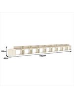 Conjunto De Escritório Tech 8 Livreiro 1 Buffet E 9 Mesas 90 - Off White E Cedro Off White E Cedro