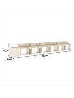 Conjunto De Escritório Tech 5 Livreiro 1 Buffet E 6 Mesas 90 - Off White E Cedro Off White E Cedro