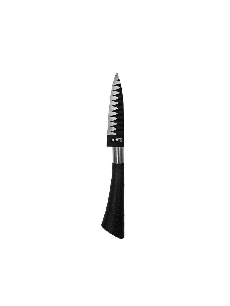 Jogo De Facas 6 Peças Com Tesoura Aço Inox Preto - Precisão E Durabilidade Para Sua Cozinha