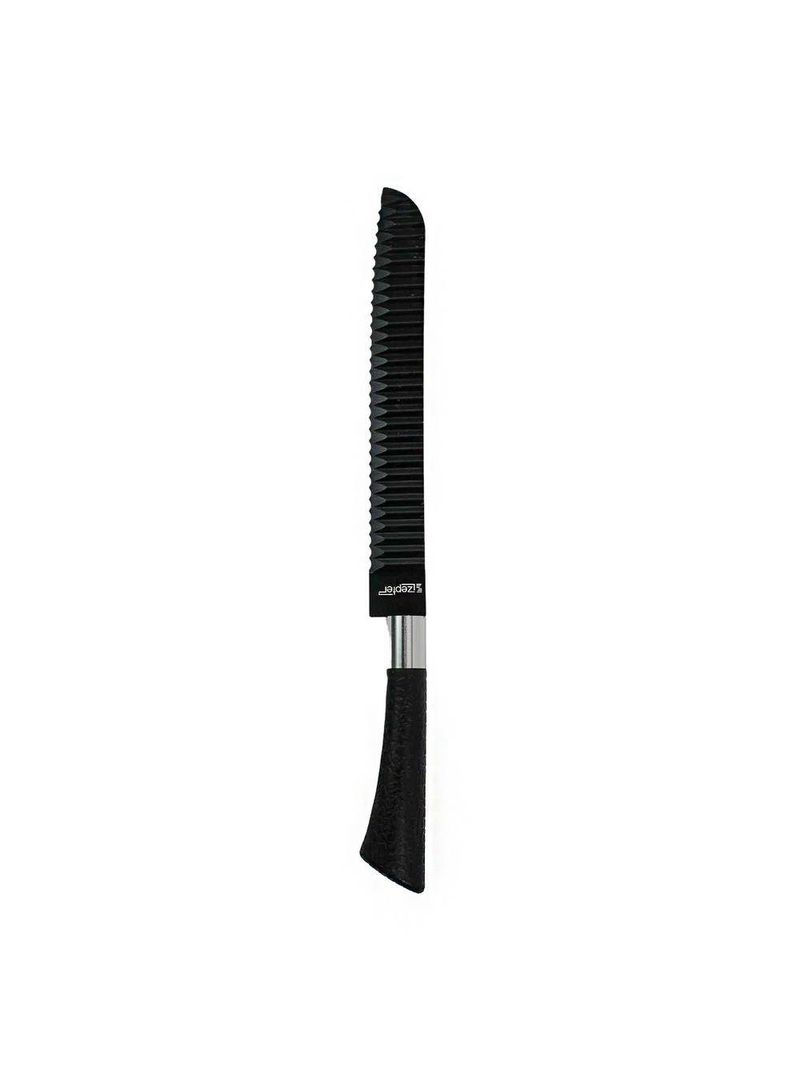 Jogo De Facas 6 Peças Com Tesoura Aço Inox Preto - Precisão E Durabilidade Para Sua Cozinha