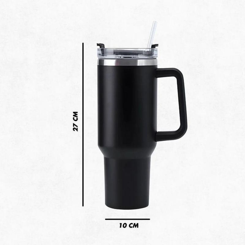 Copo Térmico 1200ml Com Isolamento A Vácuo – Conserva Quente E Gelado Por Horas - Branco