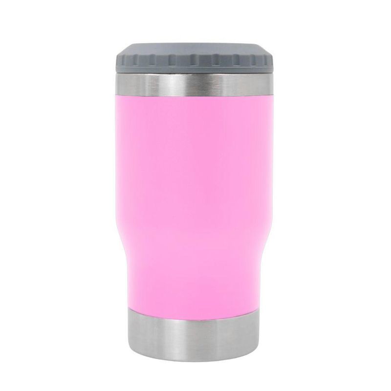 Copo Térmico Porta Lata Garrafa Long Neck Copo Abridor Cor: rosa