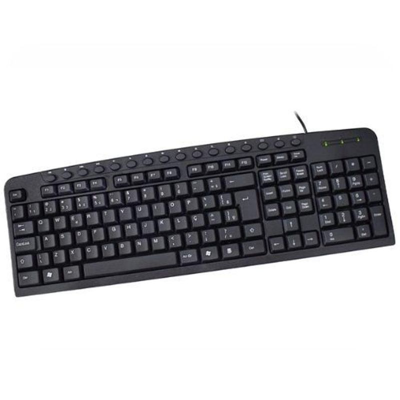 Teclado Kmex Padrão Abnt2, Usb, Preto - Km-3928u