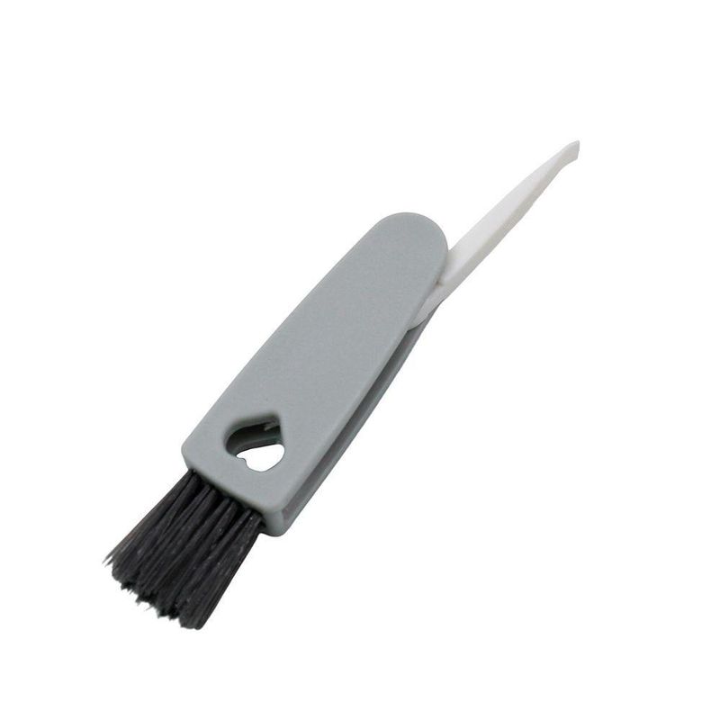 Escova De Limpeza Multiuso Para Teclado Cantos Frisos Notebooks 3 Em 1 Cinza