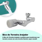 Bico Torneira Arejador Articulado Extensor Adaptador - Ideal Para Cozinhas, Banheiros E Lavanderias