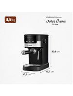 Cafeteira Espresso Dolce Crema 20 Bar Mondial Preto/inox 1200W - C-21-E-CNP 110V