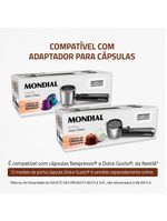 Cafeteira Espresso Dolce Crema 20 Bar Mondial Preto/inox 1200W - C-21-E-CNP 110V