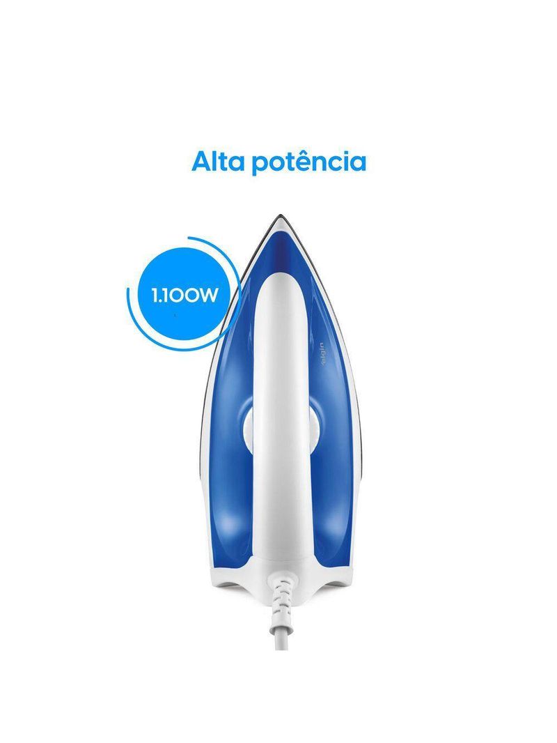 Ferro de Passar Iron Force Plus - Base Antiaderente Salva Botões 1100W 110V