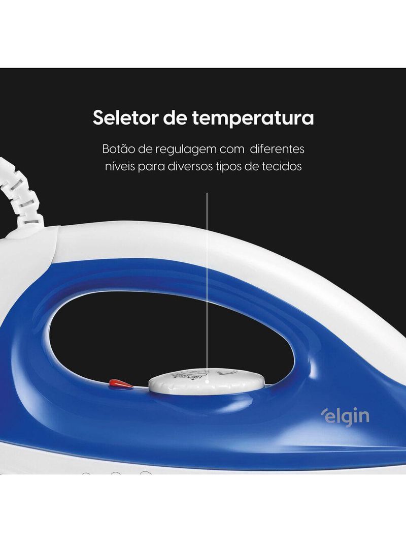 Ferro de Passar Iron Force Plus - Base Antiaderente Salva Botões 1100W 110V