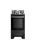 Fogão 4 Bocas Dako Supreme Mesa de Inox e Timer Bivolt - Preto
