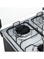 Fogão 4 Bocas Dako Supreme Mesa de Inox e Timer Bivolt - Preto