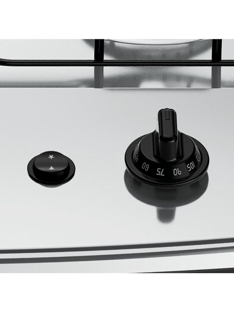 Fogão 4 Bocas Dako Supreme Mesa de Inox e Timer Bivolt - Preto