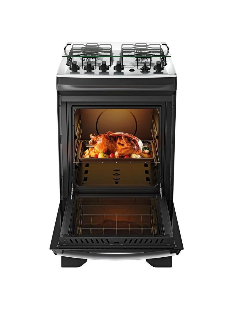 Fogão 4 Bocas Dako Supreme Mesa de Inox e Timer Bivolt - Preto
