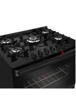 Fogão Mueller 5 Bocas Com Mesa De Vidro E Grades De Ferro Preto Bivolt
