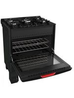 Fogão Mueller 5 Bocas Com Mesa De Vidro E Grades De Ferro Preto Bivolt