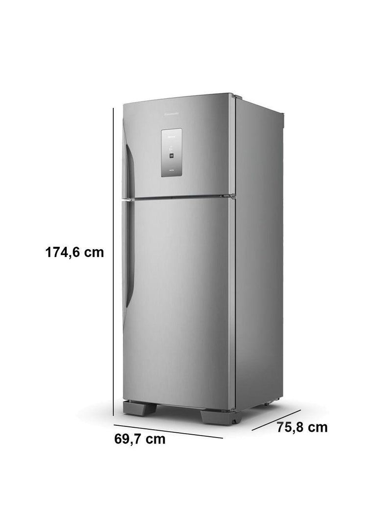 Refrigerador Panasonic BT56 435L Frost Free NR-BT56PD4XA Aço Escovado - 110V