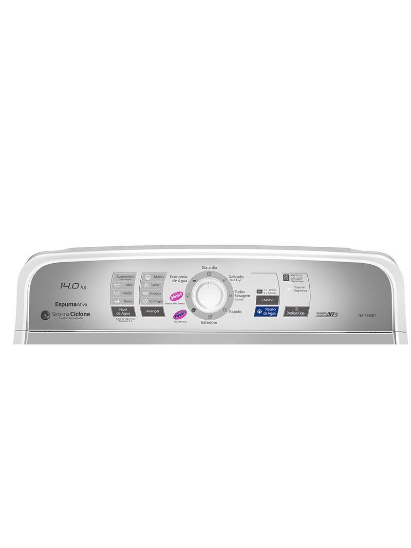 Lavadora De Roupas 14Kg Com Sistema Ciclon Panasonic 220V