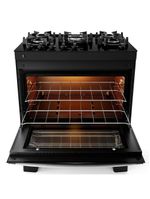 Fogão Atlas 5 Bocas Agile Glass Mesa Vidro Automático Preto