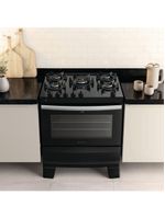 Fogão Atlas 5 Bocas Agile Glass Mesa Vidro Automático Preto