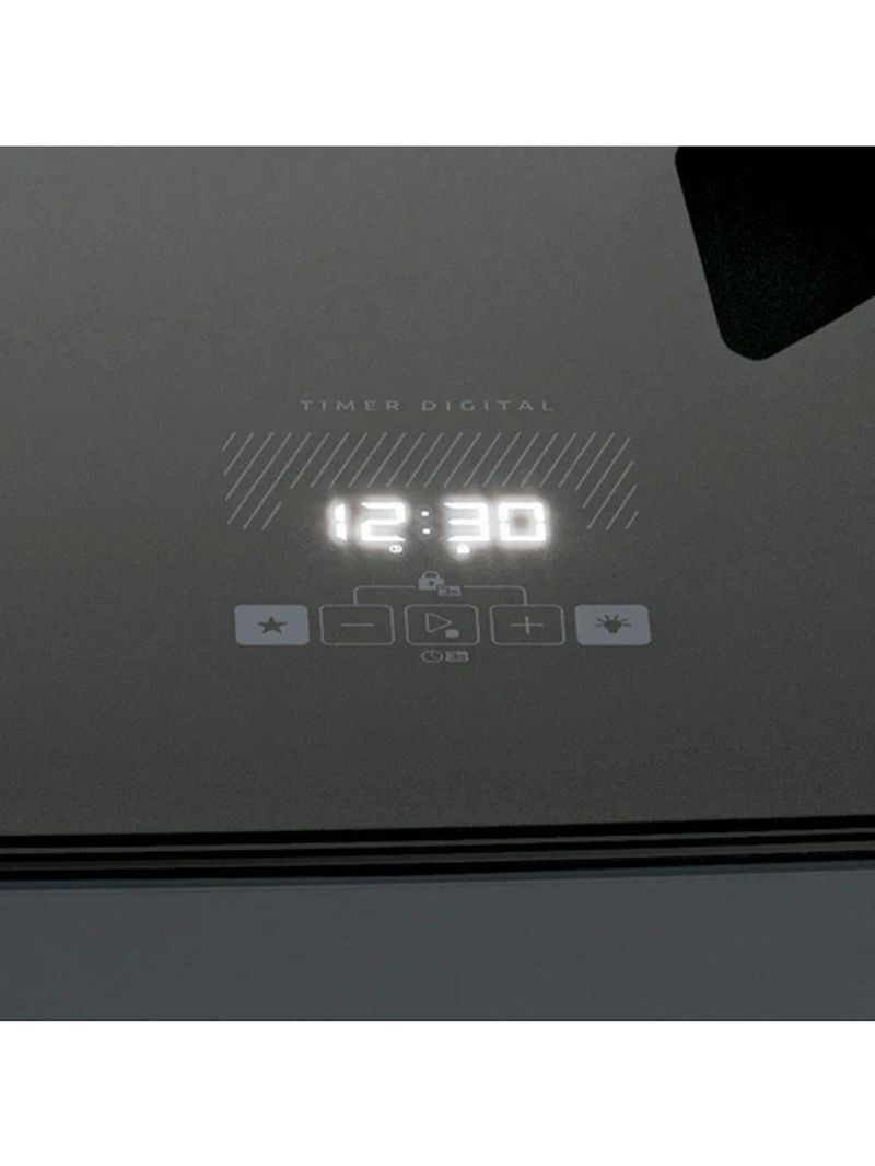 Fogão Dako 5 Bocas A Gas Supreme Timer Glass Titanium Bivolt