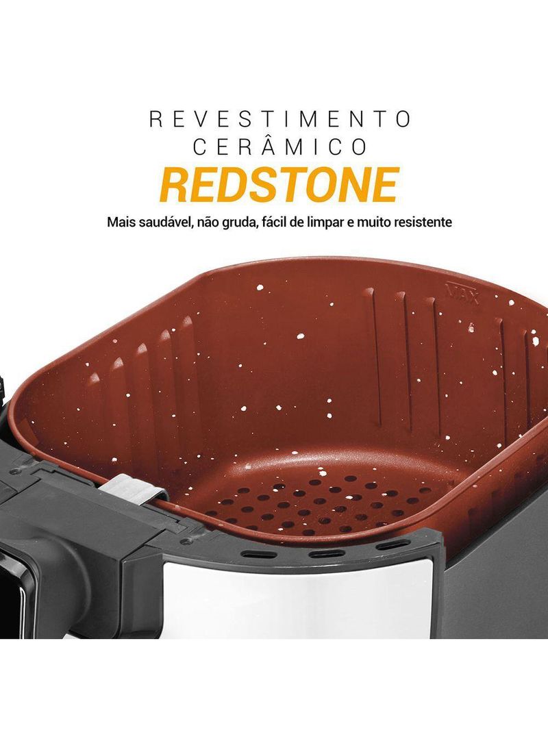 Air Fryer Philco 4,4L Antiaderente Redstone 1500W 220V