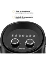 Air Fryer Philco 4,4L Antiaderente Redstone 1500W 220V