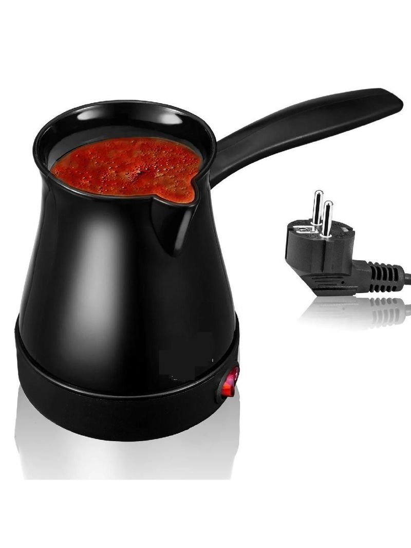 Cafeteira Turca Eletrica 600w Maquina De Cafe Expresso Europeu Com Aquecedor Rapido Cozinha Trabalho Portatil Preta