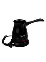 Cafeteira Turca Eletrica 600w Maquina De Cafe Expresso Europeu Com Aquecedor Rapido Cozinha Trabalho Portatil Preta