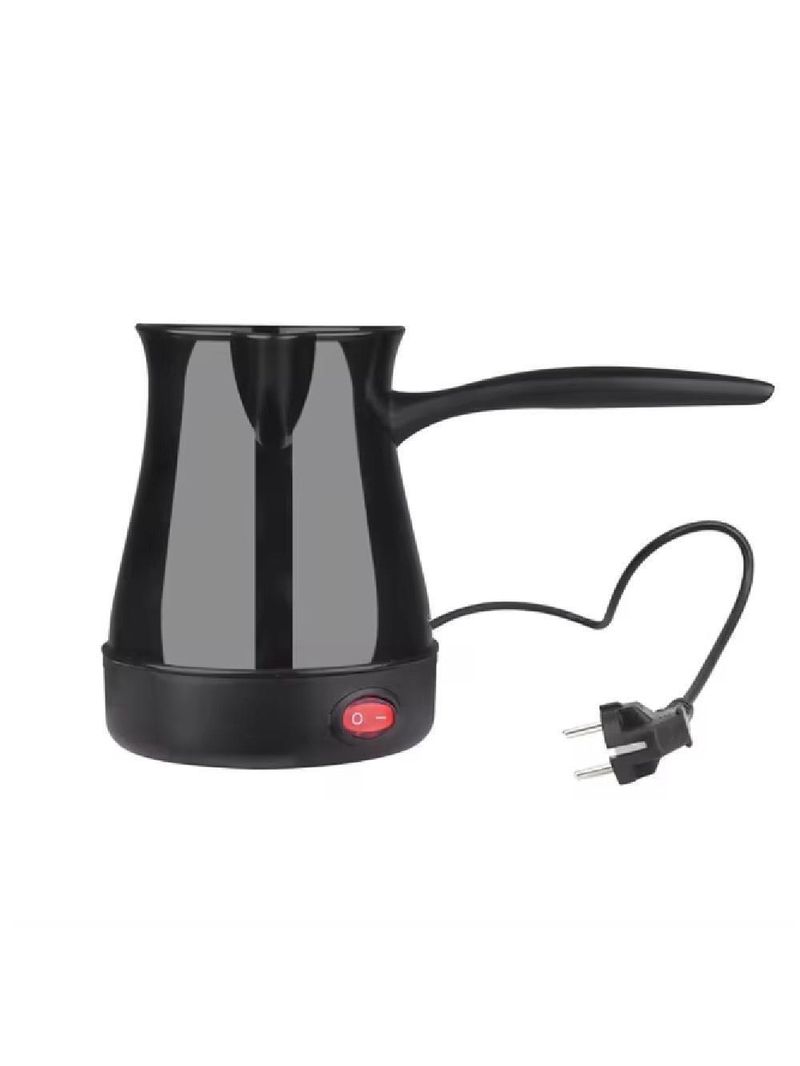 Cafeteira Turca Eletrica 600w Maquina De Cafe Expresso Europeu Com Aquecedor Rapido Cozinha Trabalho Portatil Preta