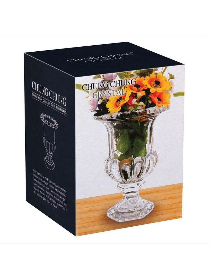 Vaso 15x12x12 cm cristal eco transparente proença - gs