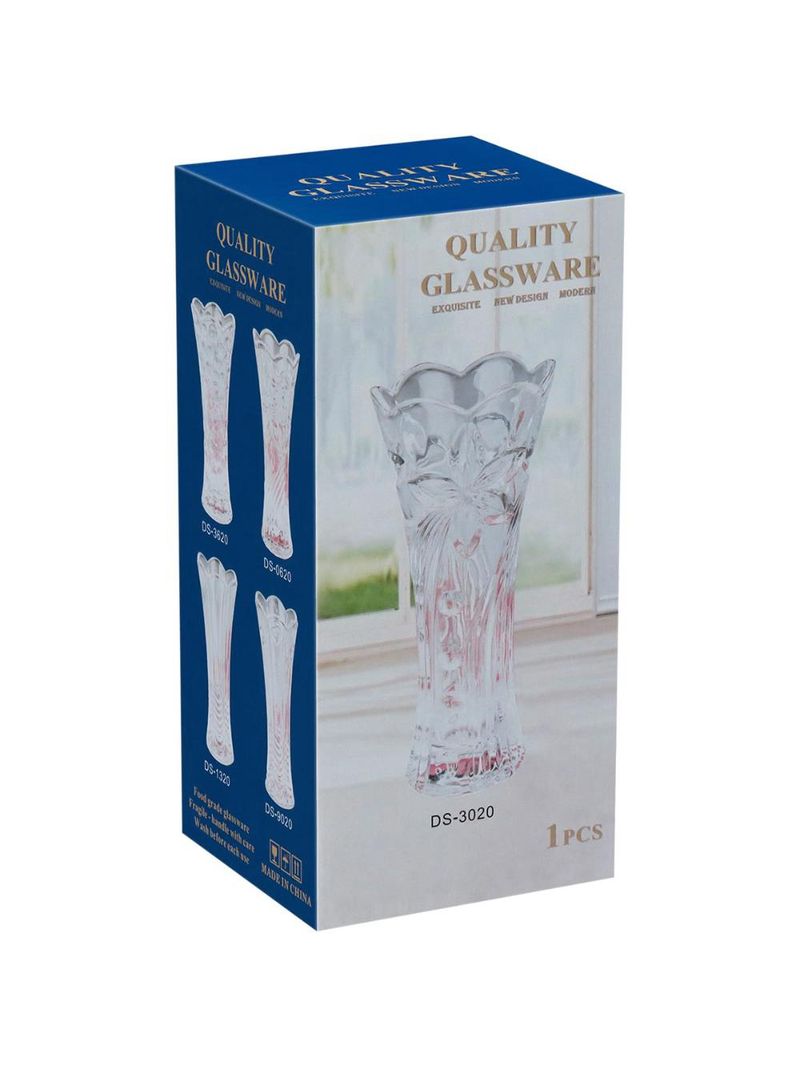 Vaso  vidro transparente 19x9x9cm gs