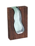 Vaso vidro 32x18x5cm verde