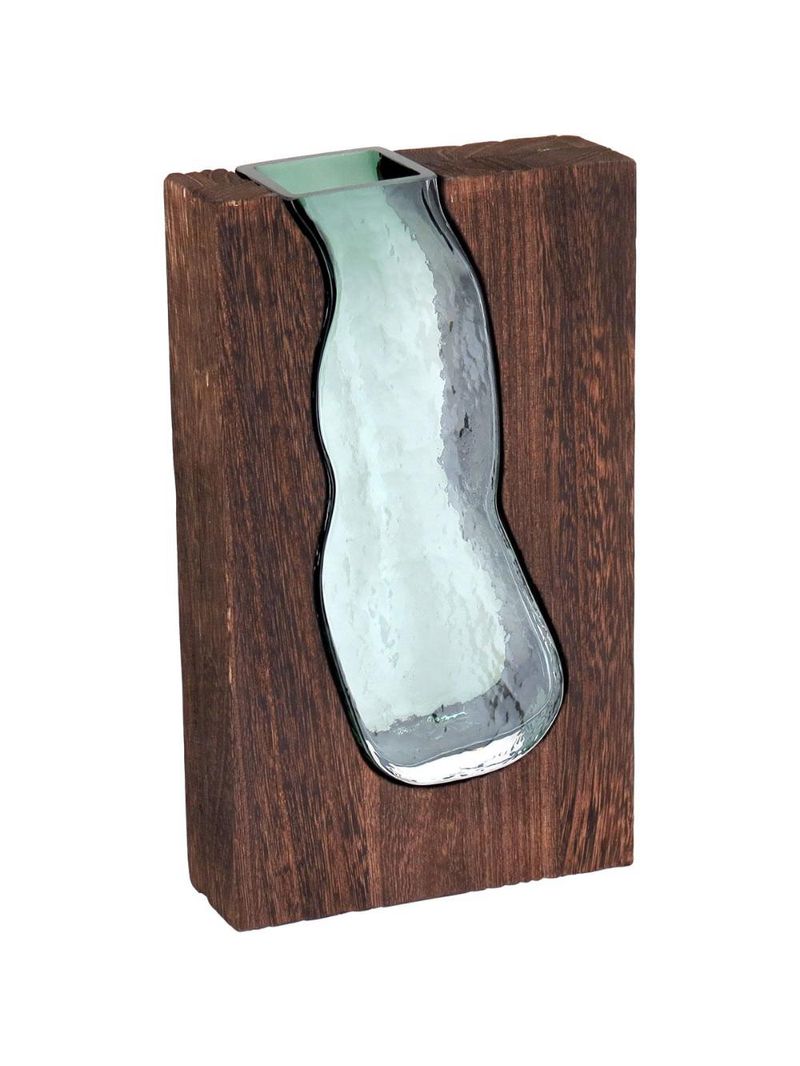Vaso vidro 32x18x5cm verde