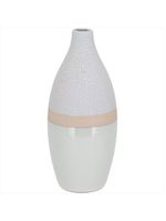 Vaso cerâmica 30x14x14cm marfim