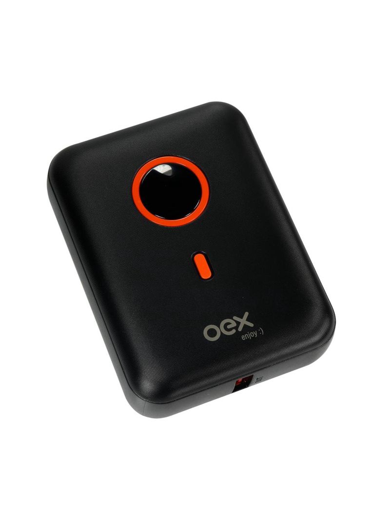 Carregador portátil power bank style 10000mah preto oex