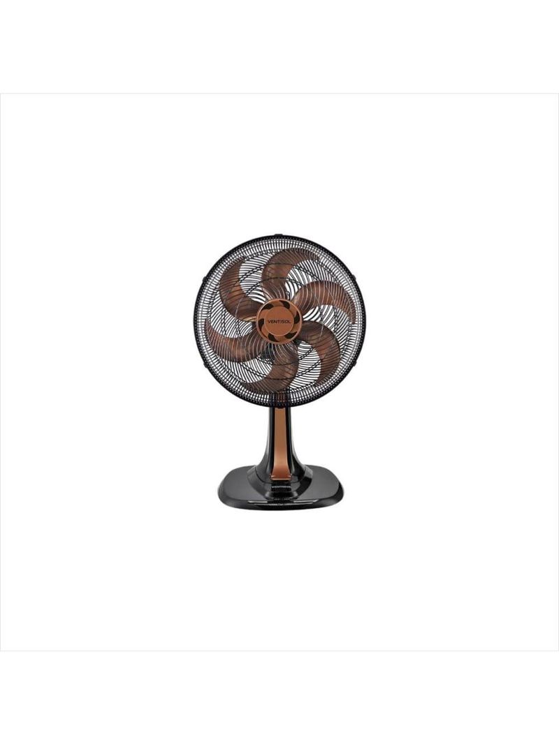 Ventilador oscilante de mesa turbo 30cm bronze 127v premium ventisol
