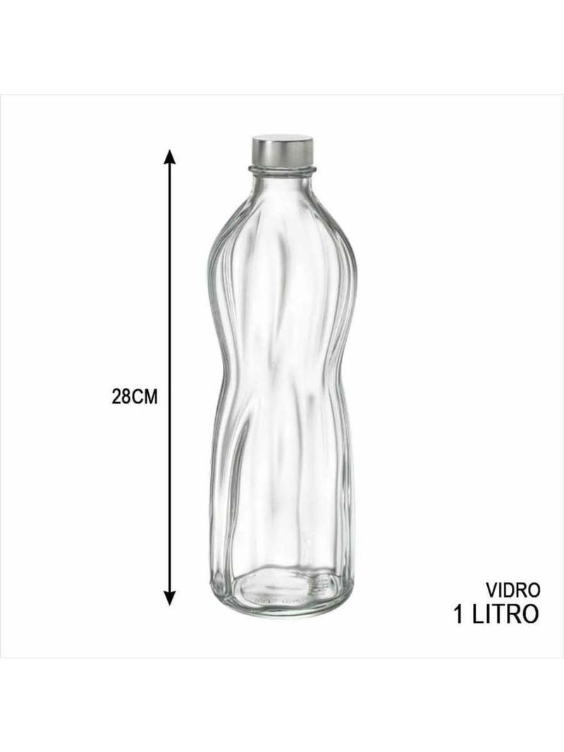 Garrafa Água bormioli rocco vidro 1l