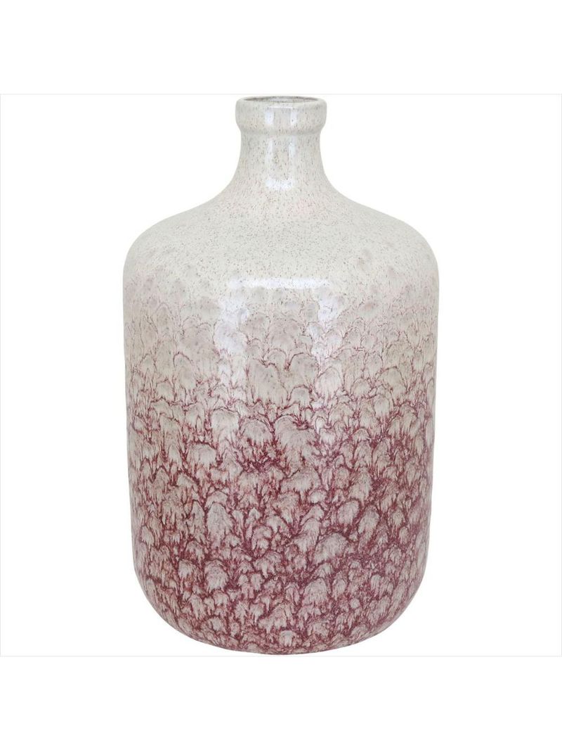 Vaso cerâmica 30x18x18cm rosa