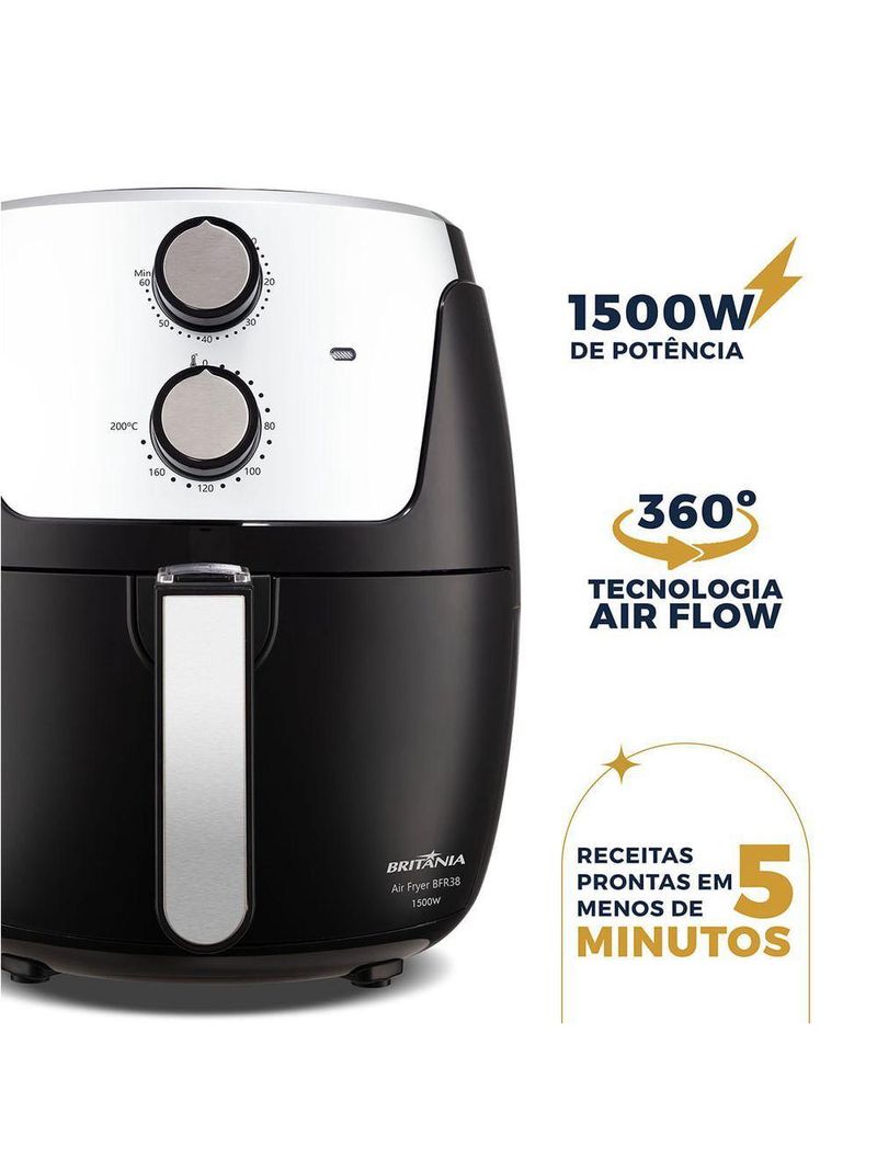 Air Fryer Britânia 4,2L Dura Mais 1500W BFR38 220V