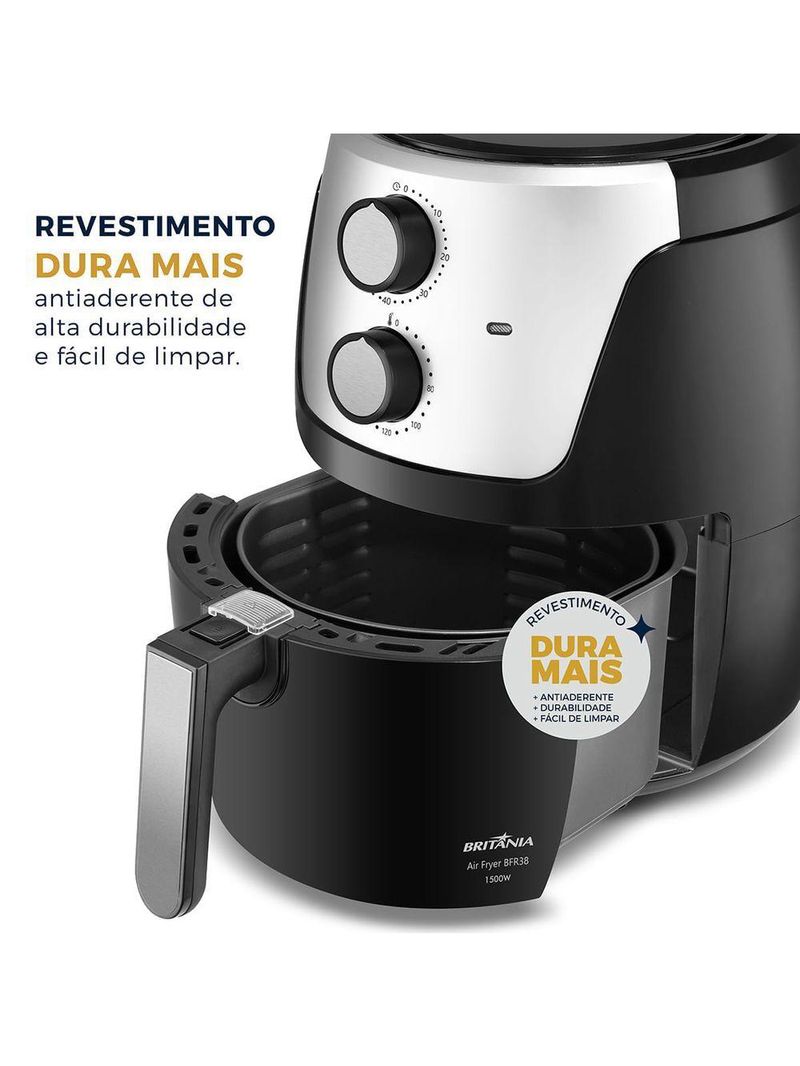 Air Fryer Britânia 4,2L Dura Mais 1500W BFR38 220V