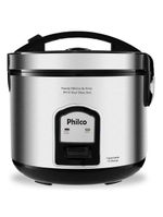 Panela De Arroz Elétrica Philco Ph 10 Xícaras Preta/Inox