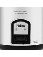 Panela De Arroz Elétrica Philco Ph 10 Xícaras Preta/Inox