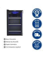 Conjunto Venax Cervejeira Blue Light E Adega Piubella Preto Fosco Porta Invertida 220V