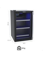 Conjunto Venax Cervejeira Blue Light E Adega Piubella Preto Fosco Porta Invertida 220V