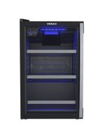 Conjunto Venax Cervejeira Blue Light E Adega Piubella Preto Fosco Porta Invertida 220V