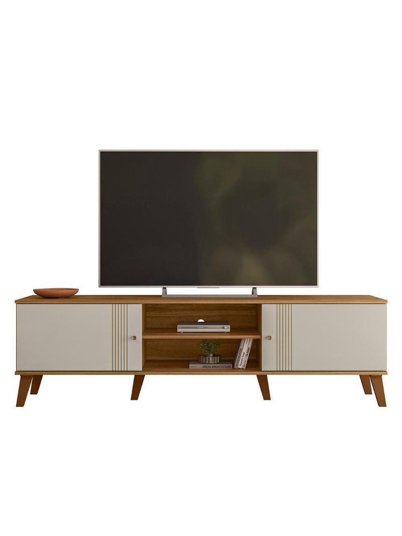 Rack Bancada Para TV 75 Polegadas 180cm Sia Nature Off White Z49 - Mpozenato
