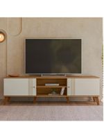 Rack Bancada Para TV 75 Polegadas 180cm Sia Nature Off White Z49 - Mpozenato