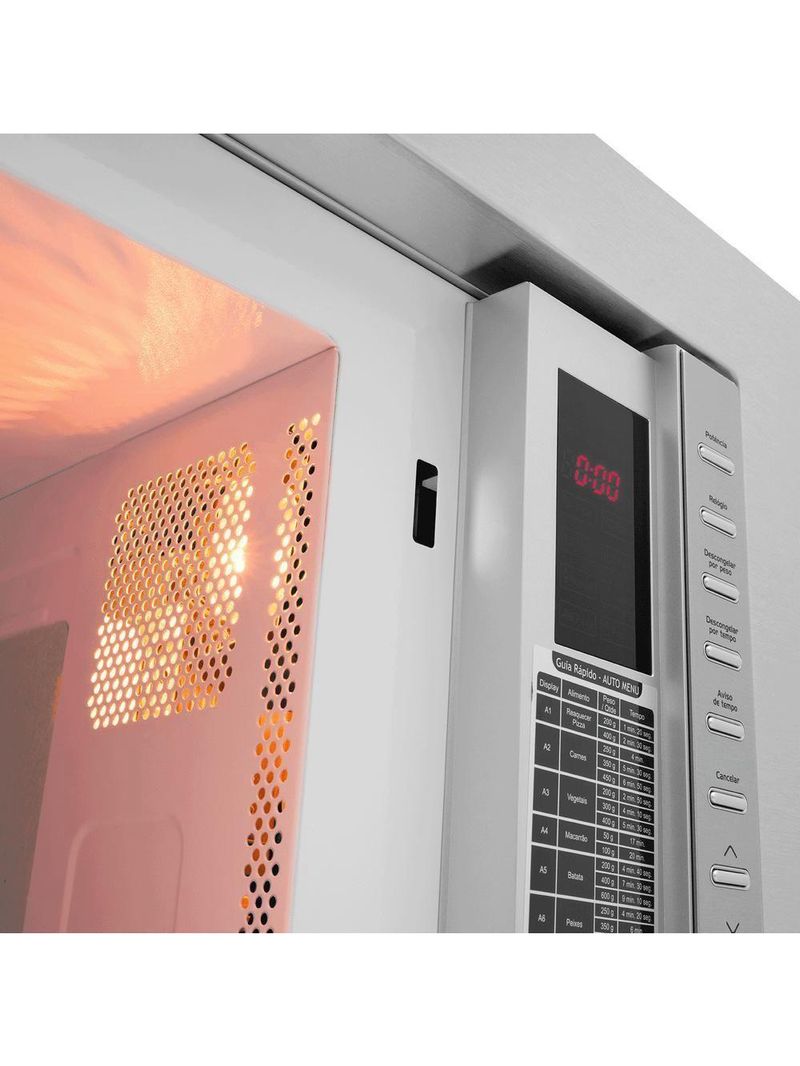 Micro-ondas de Embutir Fischer Fit Line 25 Litros com Função Descongelar Inox 34900-98441 127V